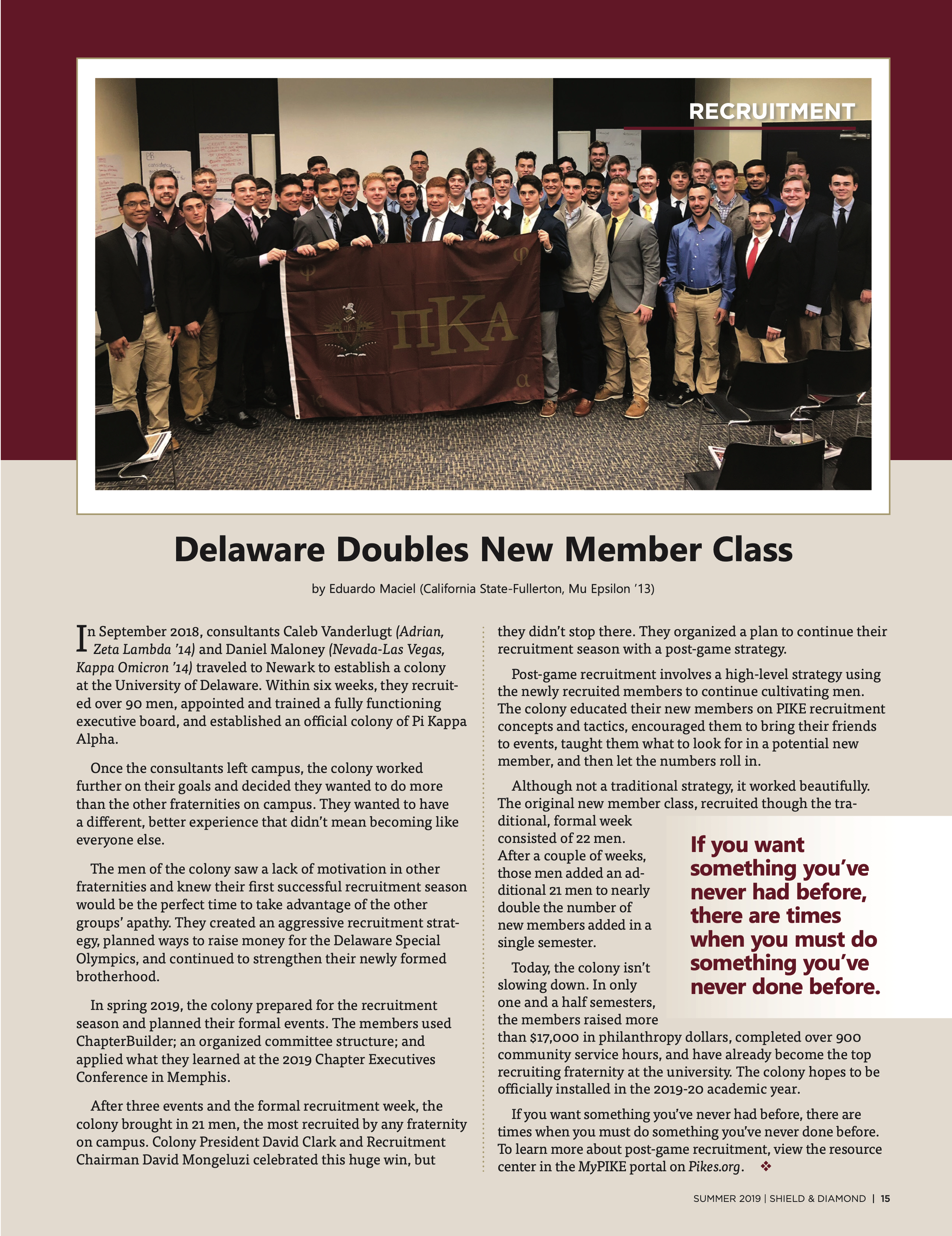 Delaware Doubles New Member Class